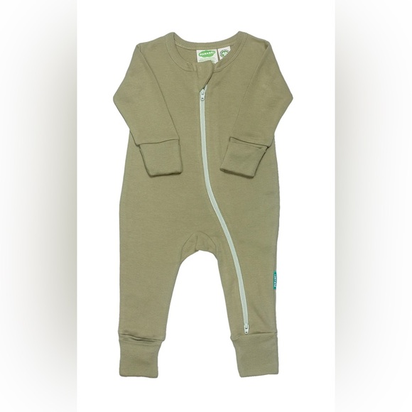 Organic Essential Basic '2-Way' Zipper Romper - Long Sleeve - Picture 2 of 6